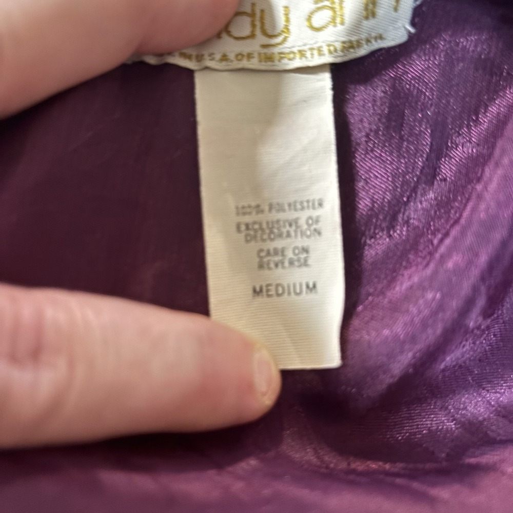 Vintage Wendy Ann Baby Doll Lacey Lingerie Purple Floral Sexy Feminine - Picture 7 of 7